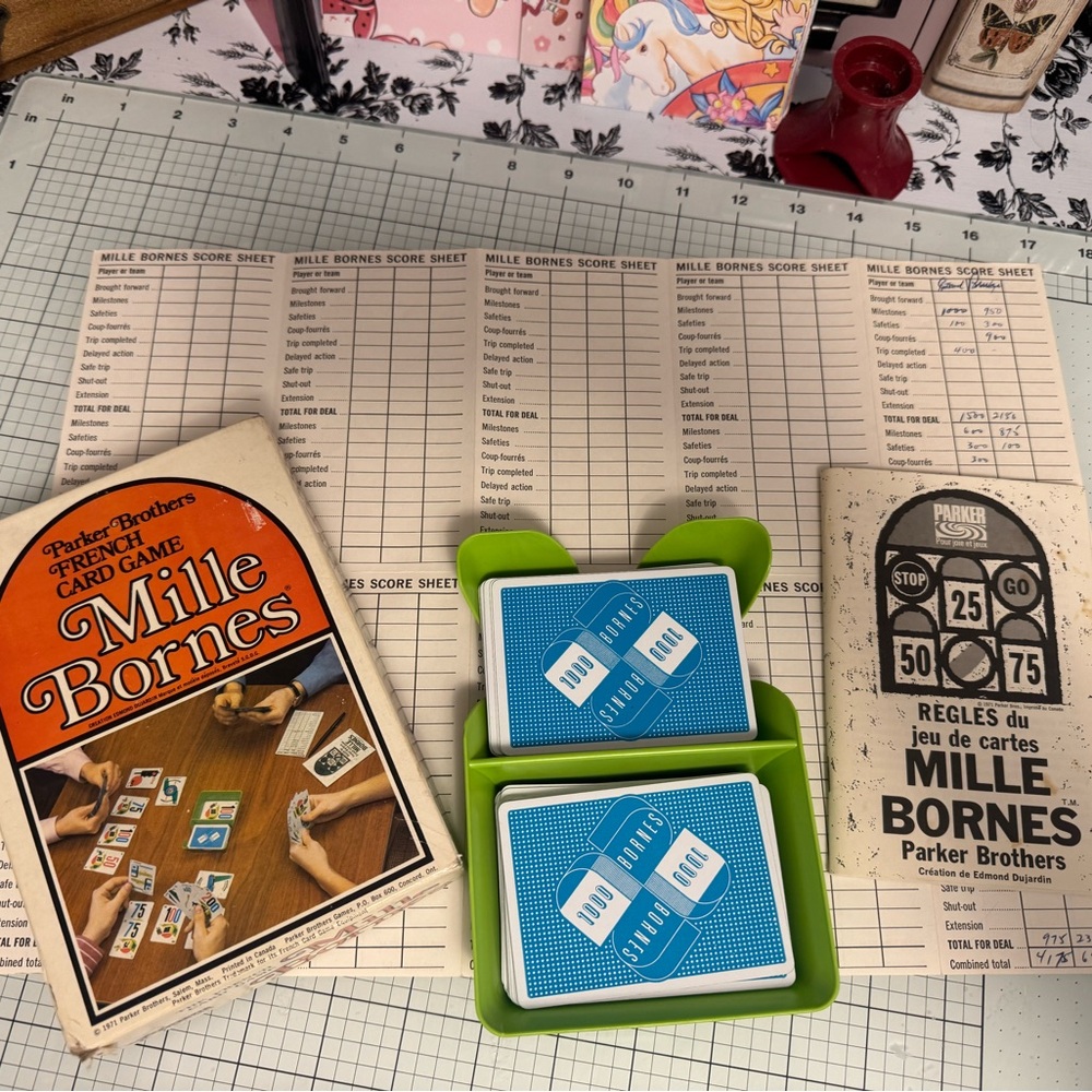 Mille Bornes Card Game Set